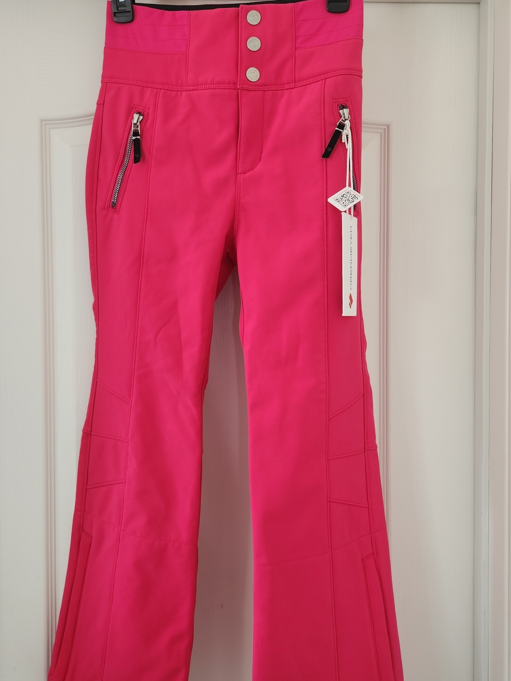 Obermeyer Bright Hot Pink Girls' Ski Pants with Zip Pockets